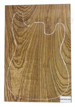 Body Swamp Ash, Unique Piece #030, 2-pcs, glued, roasted 530x363x45mm